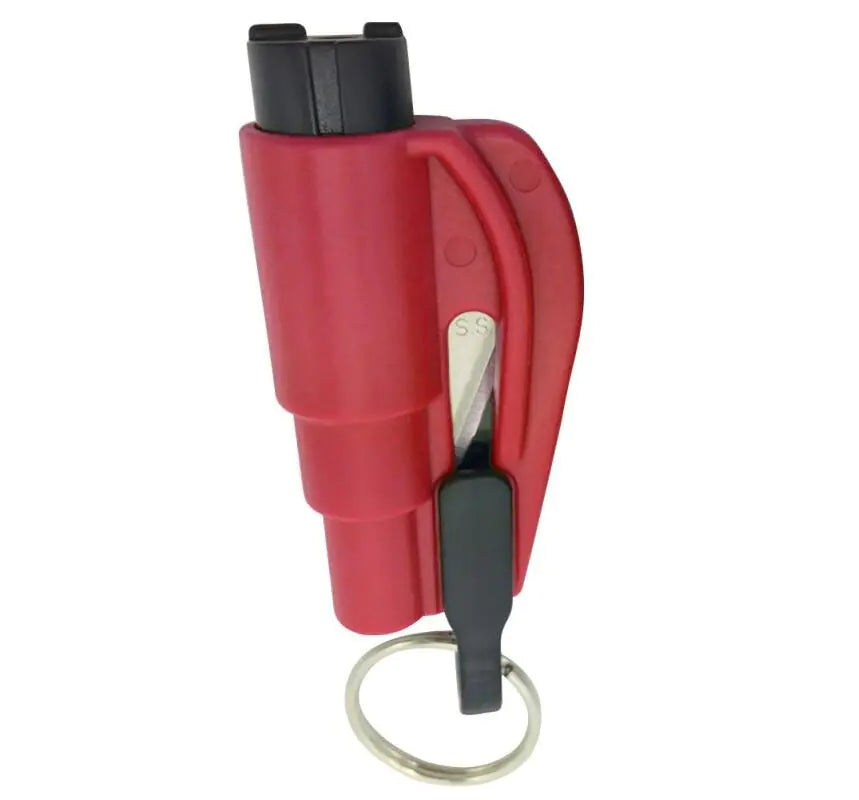 Mini Car Safety Hammer and Window Breaker Keychain