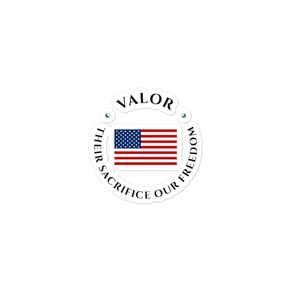 Valor Flag Stickers