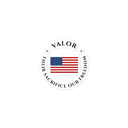 Valor Flag Stickers