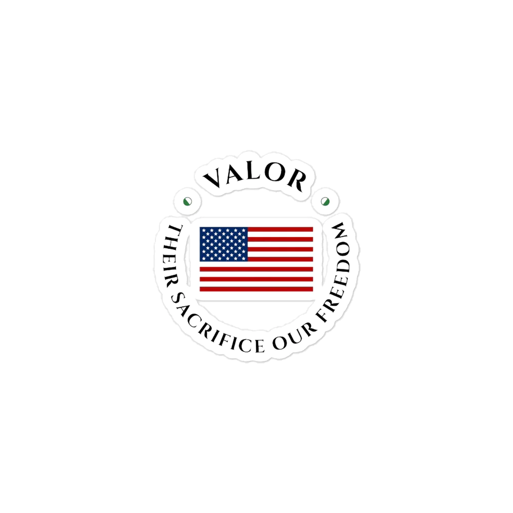 Valor Flag Stickers