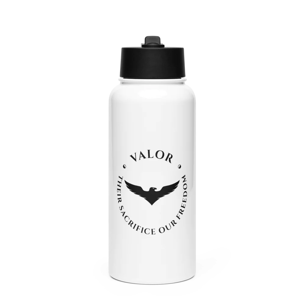 Stainless Steel Water Bottle with a Straw Lid