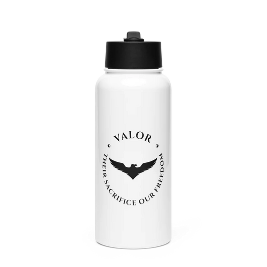 Stainless Steel Water Bottle with a Straw Lid