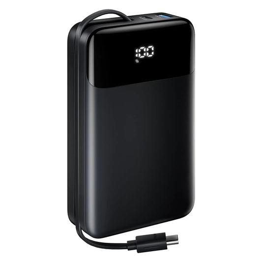 wegear Power Bank20000mAh 22.5W High-Speed Portable Phone Charger with Built-in USB-C CablePD 3.0+QC 3.0 Batterry Pack Compatible with iPhone 16/15/14 SeriesAndroidSwitchiPadand More.