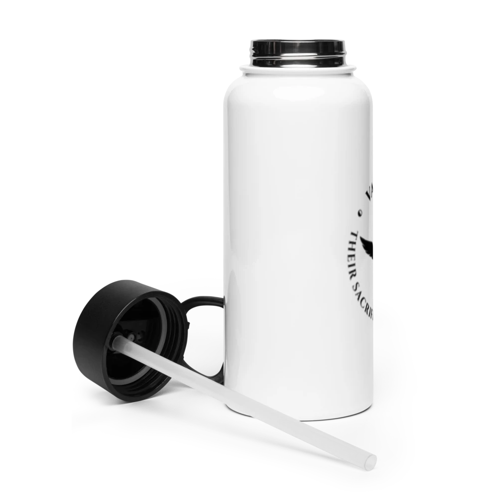 Stainless Steel Water Bottle with a Straw Lid
